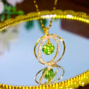 💚عقد الدائرة الذهبية بالزمرد💚