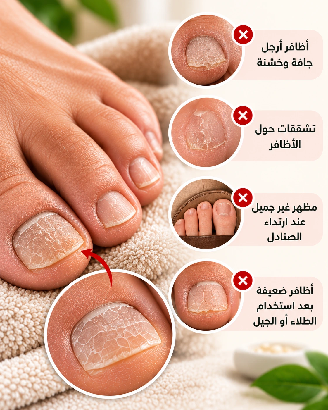 مشاكل أظافر القدمين